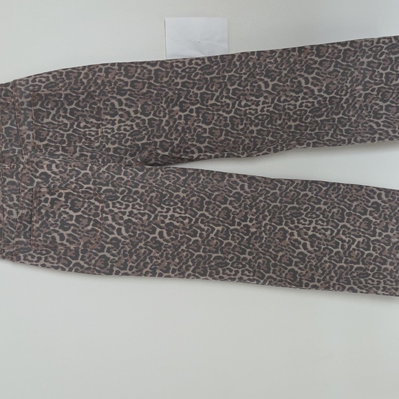 Leopard Print Wide Leg Denim Jeans Size 12 NWOT - Picture 12 of 14